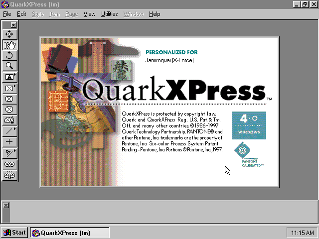 QuarkXPress 4.0 - About